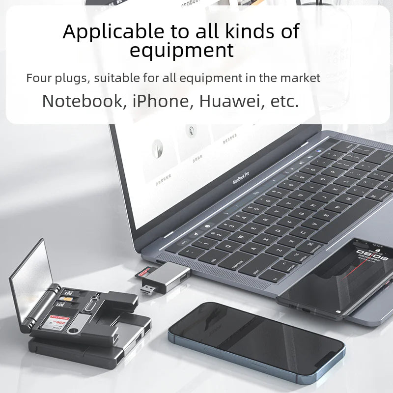 💻OTG Multi-Function Card Reader | USB & SD Data Transfer for Apple & Type-C Devices