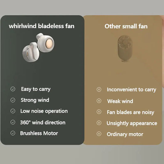 🌬️ Mini USB Neck Fan - Hands-Free Cooling Anywhere ✨