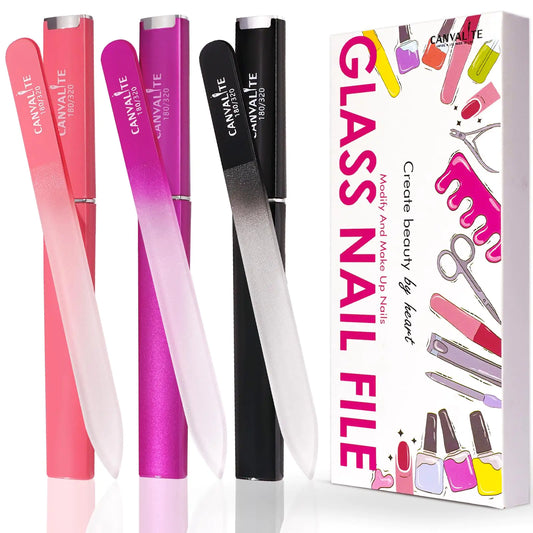 💎 Pure Czech Crystal Nail File ✨ Double-Sided 180/320 Grit 💅 Gentle & Lasting Nail Care