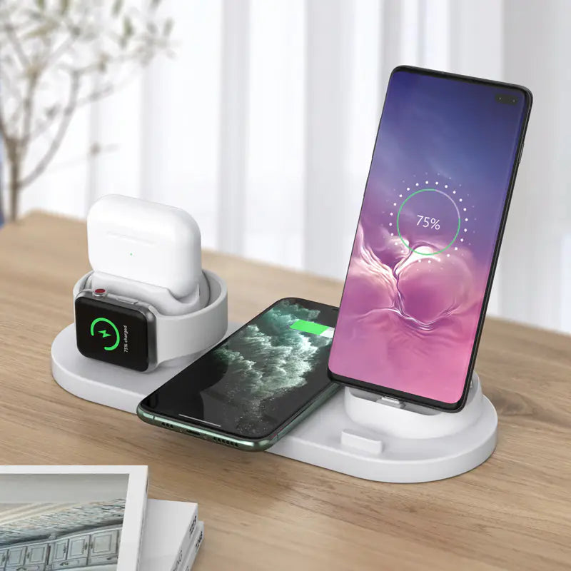6-in-1 Wireless Charging Station for Phone, Watch & Earbuds