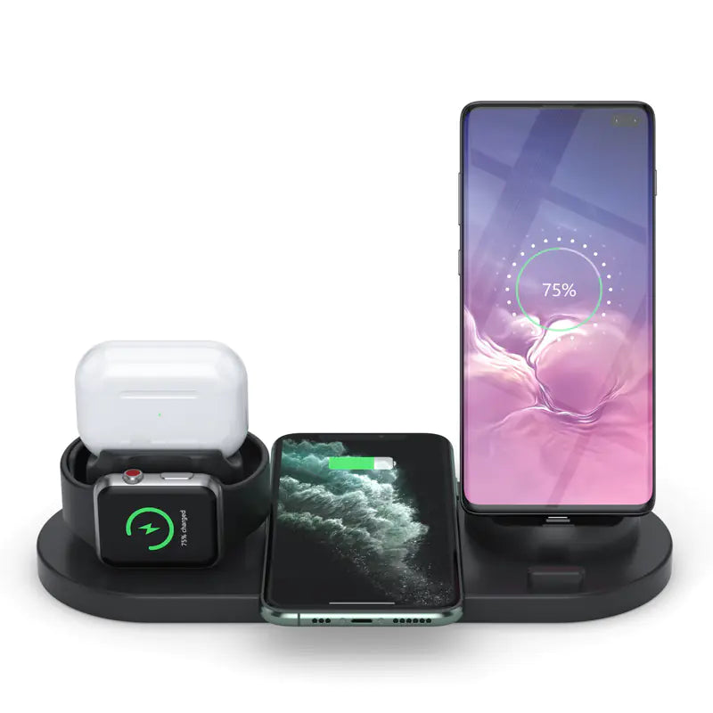 6-in-1 Wireless Charging Station for Phone, Watch & Earbuds